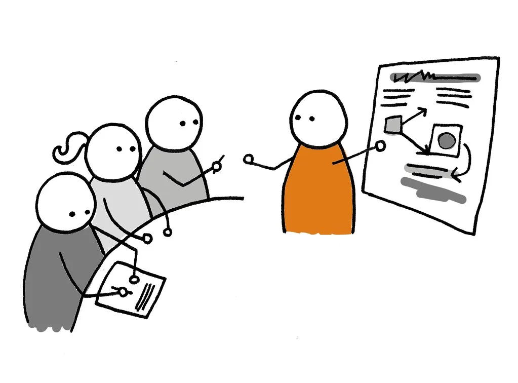 Comic displaying user experience planning Comic displaying user experience planning